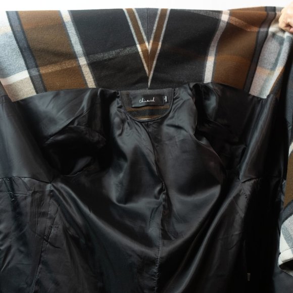 Chicwish Women's Plaid / Checkered Wrap Coat with Turn-Down-Shawl Collar - Picture 11 of 11